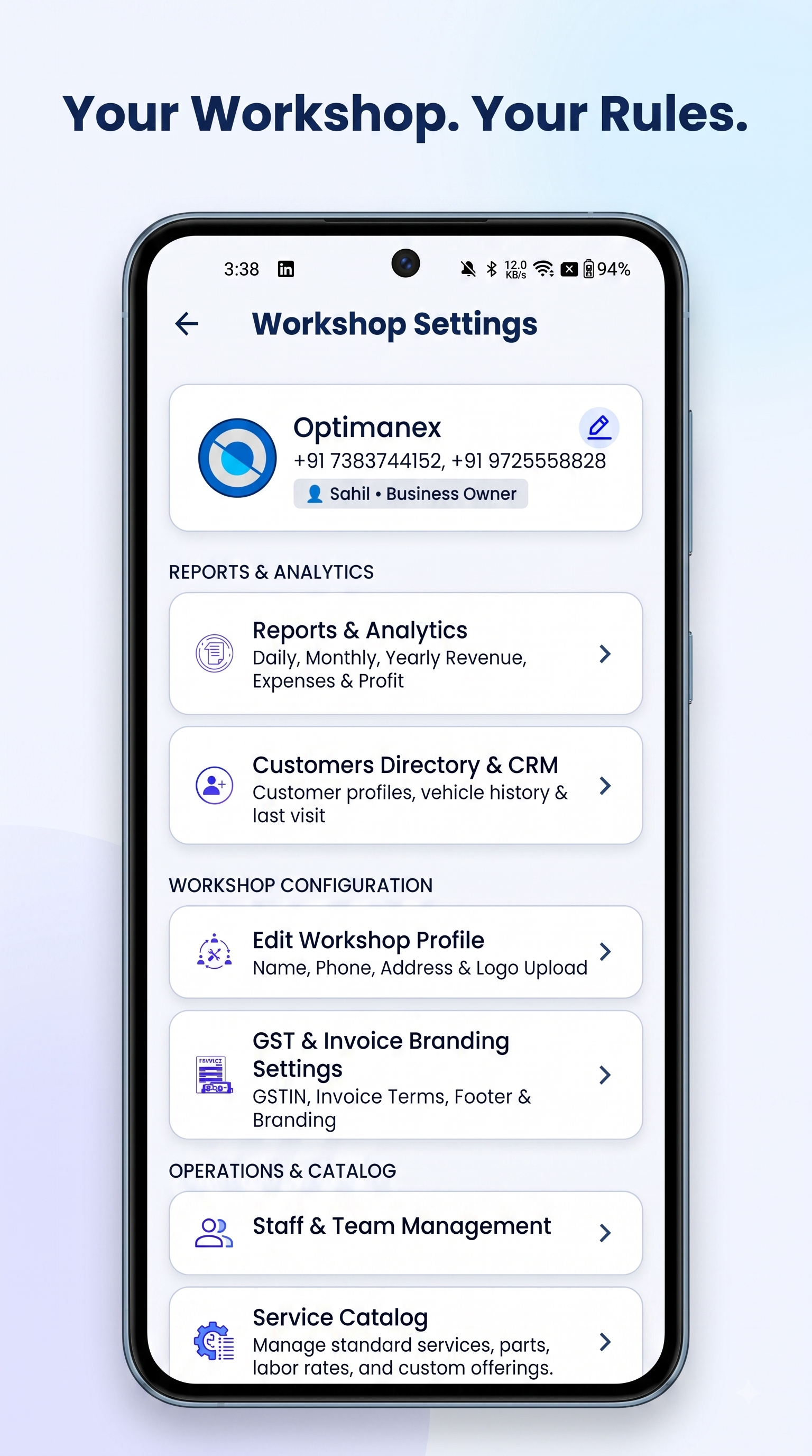 Workshop Settings